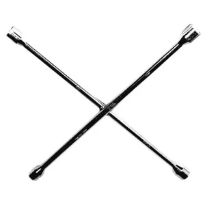 K Tool 71980 Lug Nut Wrench, Four Way, 17mm, 19mm, 21mm, 22mm, Drop Forged and Heat Treated for Strength