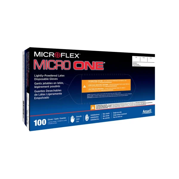 Microflex MO-150L Micro One Light Powder Latex Gloves – Large