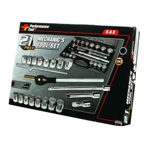 Performance 21 Piece 3/4 Inch Drive 12 Point SAE Socket Set – W34904 - view 3
