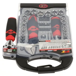 Performance 45 Piece 1/4, 3/8 Inch Drive 6 Point SAE, Metric Tool Set – W39000 - view 2