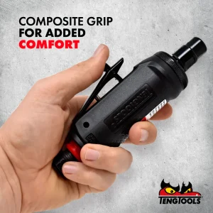 Teng Tools 25,000 RPM Mini Straight Pneumatic Composite Air Die Grinder with Silencer – ARG01 - view 2