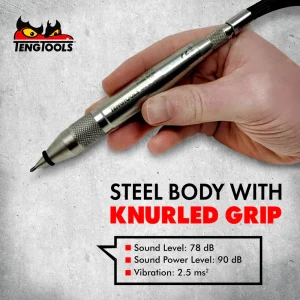 Teng Tools 360 Degree Precision Steel Pneumatic Air Scribe Engraving Pen with Metal Stylus – AREP25 - view 3
