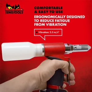 Teng Tools Professional Heavy Duty Pneumatic Air Rivet Gun (For 0.09 to 0.2 Inch Rivets) – ARRG80 - view 3