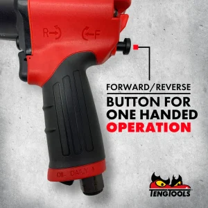 Teng Tools 1/2 Inch Square Drive Reversible High Torque Composite Air Impact Wrench Gun – ARWC12 - view 3