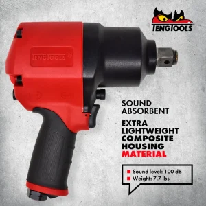 Teng Tools 3/4 Inch Square Drive Reversible High Torque Composite Air Impact Wrench Gun – ARWC34 - view 4