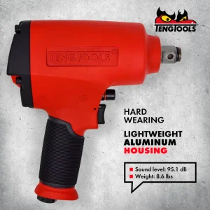 Teng Tools 3/4 Inch Square Drive Reversible High Torque Aluminum Air Impact Wrench Gun – ARWM34 - view 4