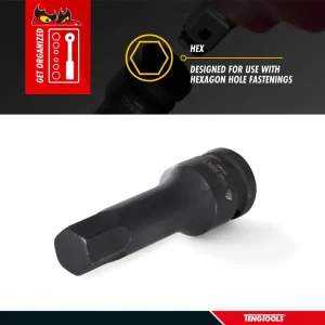 Teng Tools SAE 1/2 Inch Drive Hex Chrome Molybdenum Impact Sockets - view 3