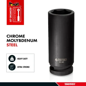 Teng Tools 6 Point SAE Deep 1/2 Inch Drive Chrome Molybdenum Impact Sockets - view 2