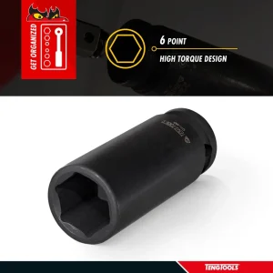 Teng Tools 6 Point SAE Deep 1/2 Inch Drive Chrome Molybdenum Impact Sockets - view 3