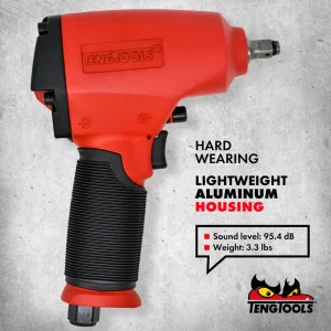 Teng Tools 3/8 Inch Square Drive Reversible High Torque Aluminum Air Impact Wrench Gun – ARWM38 - view 4