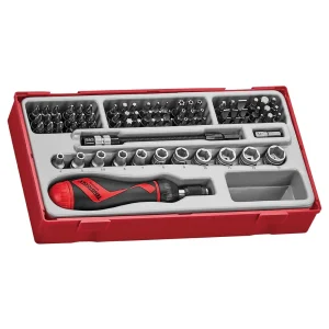 Teng Tools 84 Piece 1/4 Inch Drive Socket, Bit and Ratcheting Chuck Screwdriver Set – TTMDR84