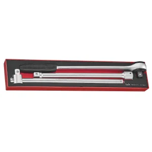 Teng Tools 3 Piece 3/4 Inch Drive 72 Teeth Ratchet, Extension Bar and T-Bar EVA Foam Set – TEX3403