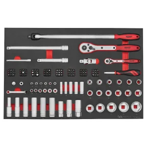 Teng Tools 126 Piece 1/4 and 1/2 Inch Drive Regular and Deep Socket and Accessories Set – TTESK126