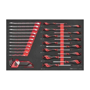 Teng Tools 33 Piece Screwdriver (Flat, PH, Torx), Wrench (8MM to 19MM) and Hex Key Set – TTEMD33
