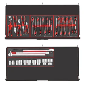 Teng Tools 447 Piece PRO35 37 Inch Wide EVA Foam Black Roller Cabinet Workstation Tool Kit – TCEMM637NBK-BUILD - view 4