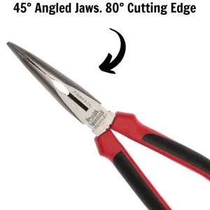 Teng Tools 8 Inch TPR Grip 45 Degree Bent / Angled Long Nose Pliers – MB463-8T - view 3