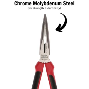 Teng Tools 8 Inch TPR Grip 45 Degree Bent / Angled Long Nose Pliers – MB463-8T - view 4