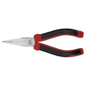 Teng Tools 6 Inch Long, Straight Jaws TPR Grip Flat Nose Pliers – MB464-6T