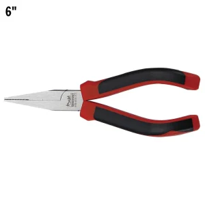 Teng Tools 6 Inch Long, Straight Jaws TPR Grip Flat Nose Pliers – MB464-6T - view 2
