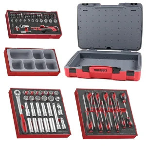 Teng Tools 116 Piece 1/2 Inch Drive Socket, Screwdriver & Bit Foam Kit – TC-6T-3
