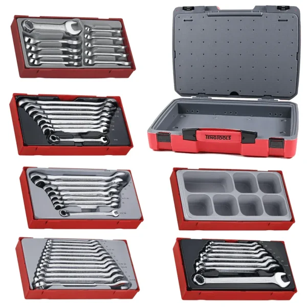 Teng Tools 46 Piece Metric & SAE Regular, Ratcheting & Stubby Wrench Kit – TC-6T-26