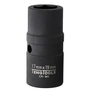 Teng Tools 17/19MM 1/2 Inch Drive 6 Point Metric Double Ended Chrome Molybdenum Wheel Nut Impact Socket | Mechanic To...