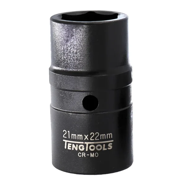 Teng Tools 21/22MM 1/2 Inch Drive 6 Point Metric Double Ended Chrome Molybdenum Wheel Nut Impact Socket | Mechanic To...