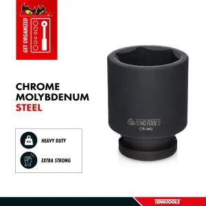 Teng Tools 1/2 Inch Drive ANSI 6 Point Metric Shallow Chrome Molybdenum Impact Sockets - view 2