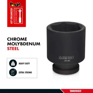 Teng Tools 1/2 Inch Drive DIN 6 Point Metric Short Reach Stubby Chrome Molybdenum Impact Sockets - view 2