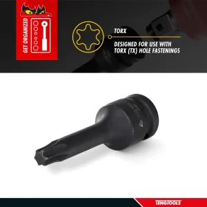 Teng Tools 1/2 Inch Drive Metric Torx TX Chrome Molybdenum Impact Sockets - view 3
