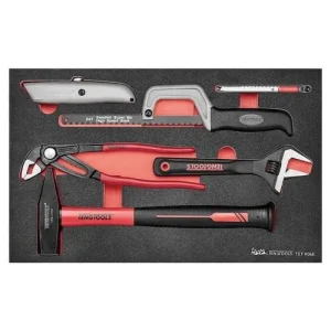 Teng Tools 6 Piece Plier, Wrench, Engineer Hammer, Knife & Saw General EVA Foam Tray – TEFX06E