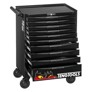 Teng Tools 10 Drawer Heavy Duty Black Roller Cabinet Tool Chest / Wagon – TCW810NBK