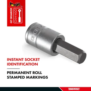 Teng Tools SAE 1/2 Inch Drive Hex Chrome Vanadium Sockets - view 4