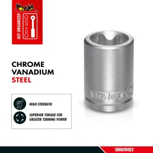 Teng Tools 1/2 Inch Drive Female E-Torx Star TX-E Chrome Vanadium Sockets - view 2