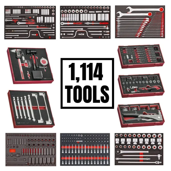 Teng Tools 1,117 Piece Ultimate Foam Monster Mega Master Tool Bundle (No Storage) – MONSTEREVATOOLS