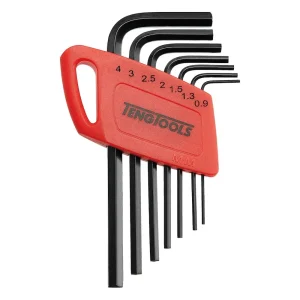 Teng Tools 7 Piece Mini Metric L Shape Allen Wrench Hex Key Set (0.9MM to 4MM) – 1477MM