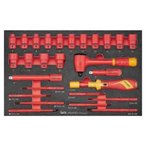 Teng Tools 39 Piece 1000 Volt Insulated Screwdriver, 3/8 Inch Drive Socket & Plier Electricians Port - view 2