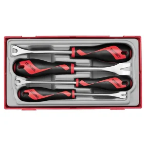 Teng Tools 4 Piece Auto Clip, Fastener & Trim Panel Remover Tool Tray – TTSR04A