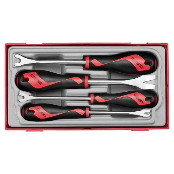 Teng Tools 4 Piece Auto Clip, Fastener & Trim Panel Remover Tool Tray – TTSR04A