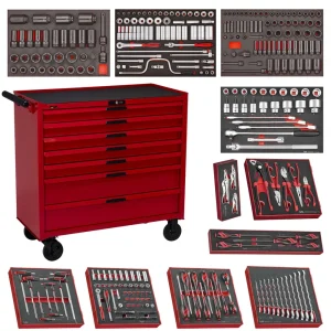 Teng Tools 521 Piece Truck HGV Mechanics Mega Master 37 inch Wide 7 Drawer Wagon Workstation Tool Kit – TKW37R521F
