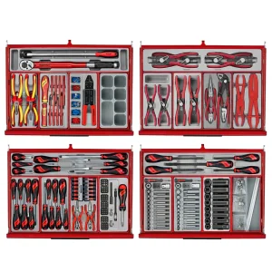 Teng Tools 1033 Piece PRO35 26 Inch Wide Red Mega Master Hand Tool Kit – TKS26R1033T - view 4