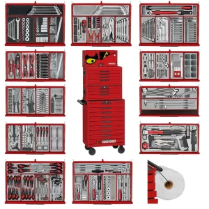 Teng Tools 753 Piece PRO35 26 Inch Wide Red Mega Master Hand Tool Kit – TKS26R753T