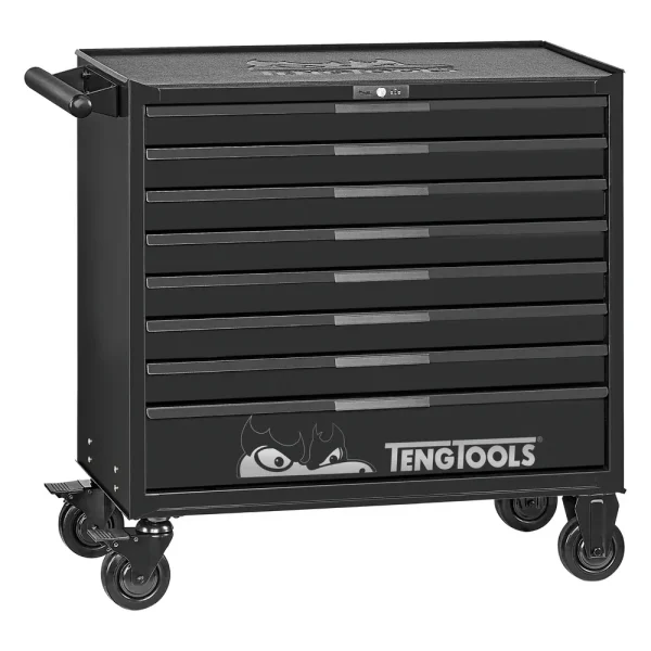 Teng Tools 37 Inch Wide 8 Drawer PRO35 Heavy Duty Black Roller Cabinet – TSW37B8