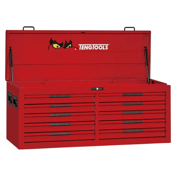 Teng Tools 53 Inch Wide 10 Drawer PRO35 Heavy Duty Red Top Box – TST53R10F