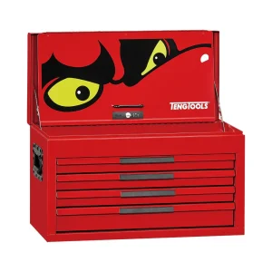 Teng Tools 26 Inch Wide 4 Drawer PRO35 Heavy Duty Red Top Box – TST26R4