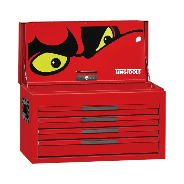 Teng Tools 26 Inch Wide 4 Drawer PRO35 Heavy Duty Red Top Box – TST26R4