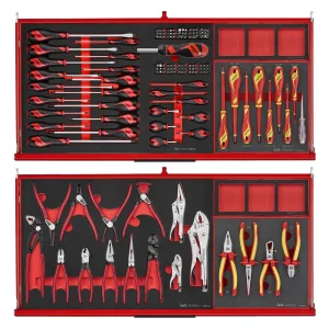Teng Tools 637 Piece PRO35 37 Inch Wide EVA Foam Red Roller Cabinet Hand Tool Kit – TKW37R637F - view 4