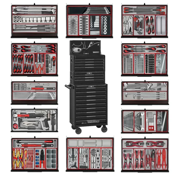 Teng Tools 1033 Piece PRO35 26 Inch Wide Black Mega Master Hand Tool Kit – TKS26B1033T