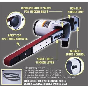 Astro Pneumatic 1/2″ x 18″ Air Belt Sander – 3037 - view 4
