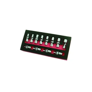 Astro Pneumatic 12-pc. 1/4″ Drive 6pt Metric Flex Socket Set – 7412